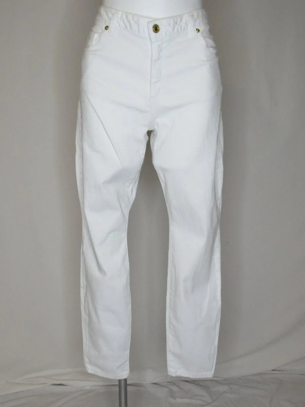 Michael Kors White Denim IZZY SKINNY Jeans 30